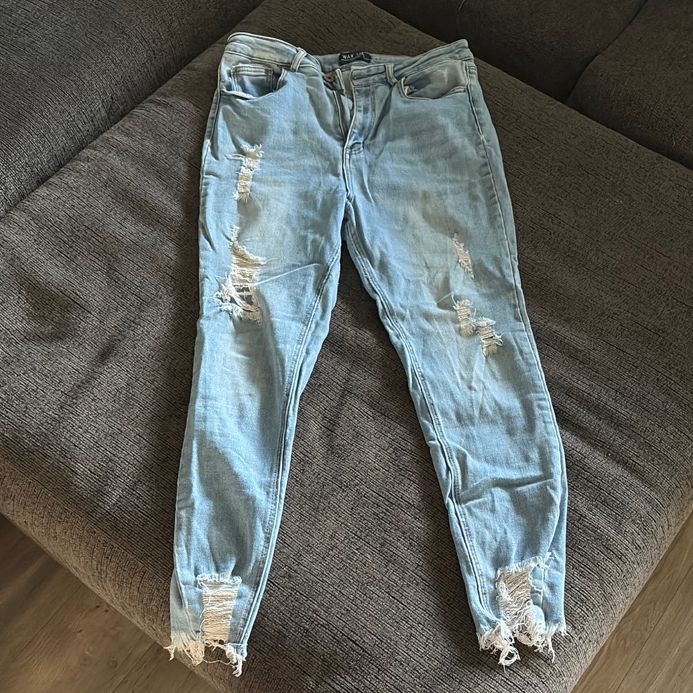 Light Blue Distressed Jeans